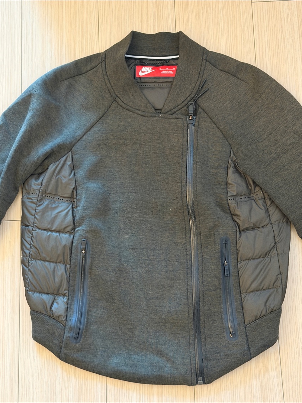 NIKE Tech Fleece Olive Bomber Jacket